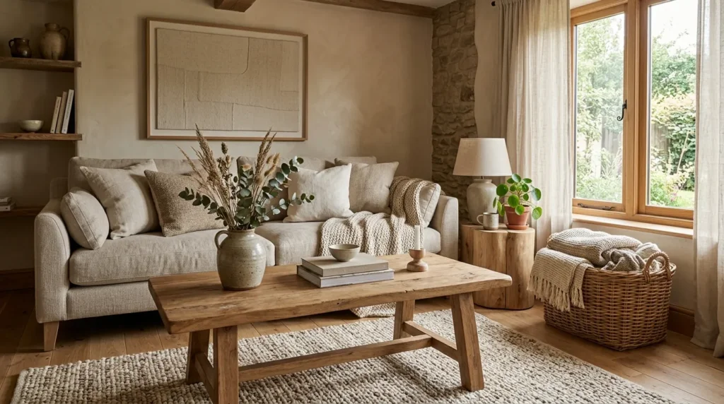 Bring in natural, grounding materials