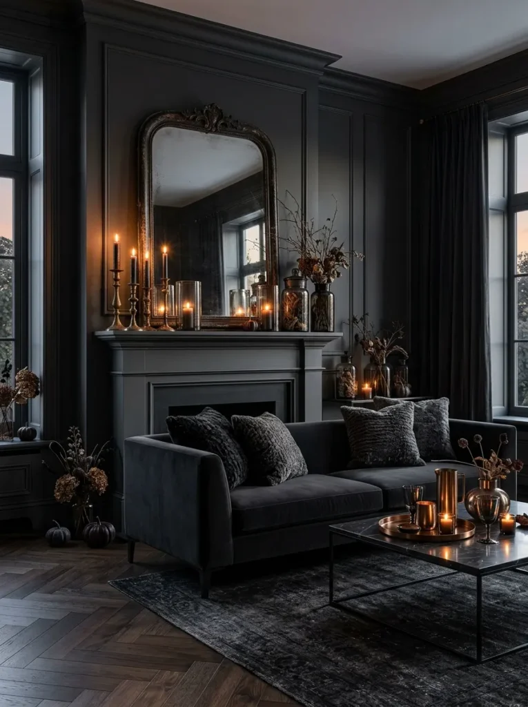 Bring in mirrors, metallics, and glass