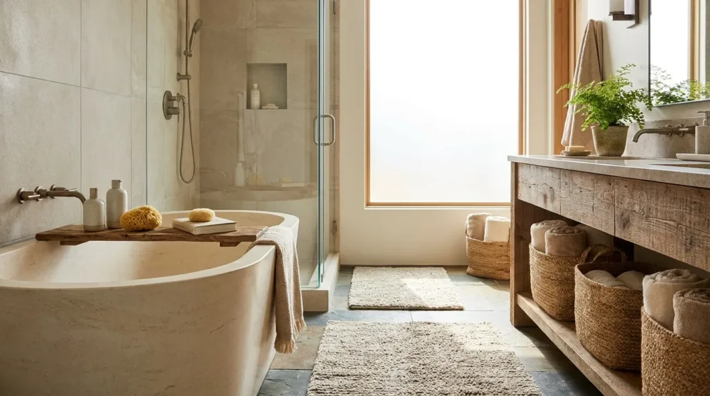 Bring in natural elements and comfortable details