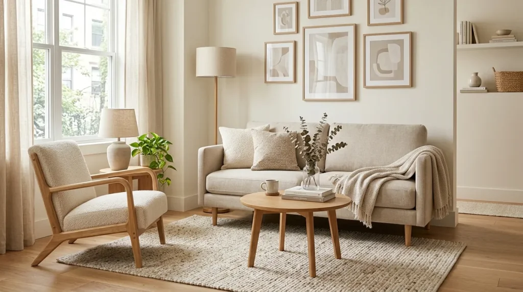 Choose a compact sofa built for small rooms
