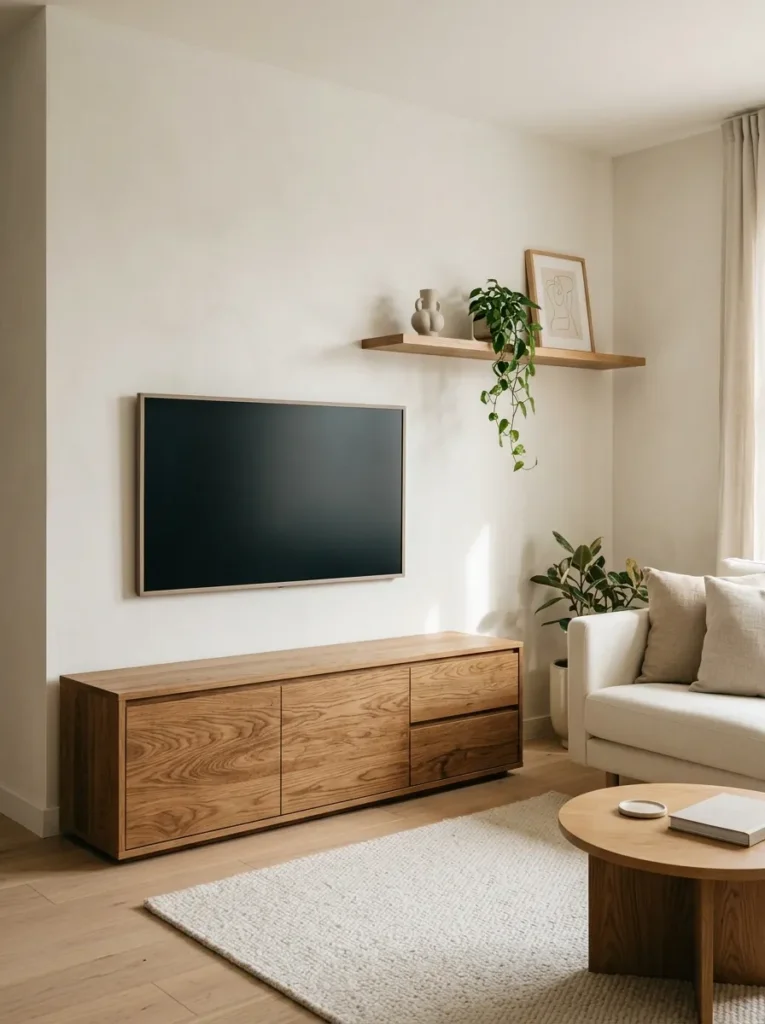 Choose a media unit that hides the mess