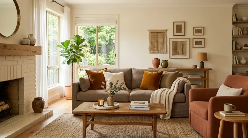 Choose a warm, muted color palette