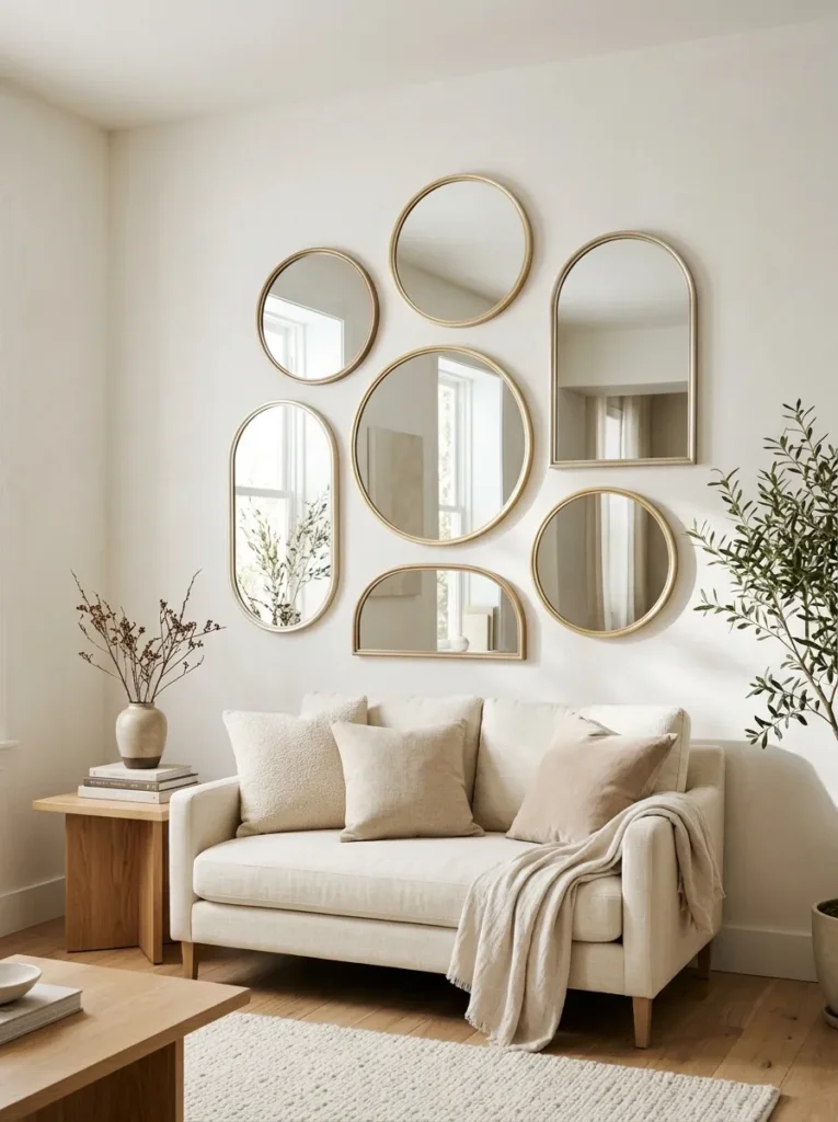 Create a cluster of mirrors for added sparkle