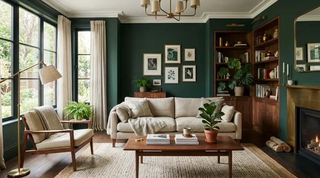 Deep green for a grounded, natural feel