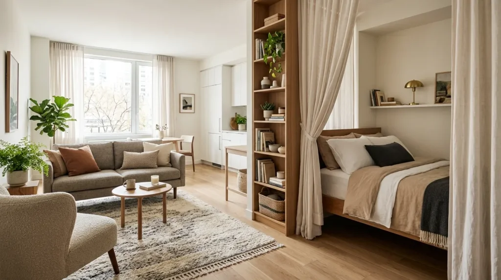Divide the room into comfortable zones