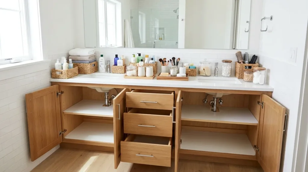 Empty the cabinet before you organize it