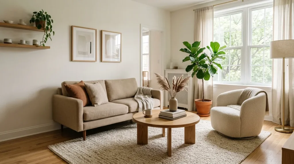 Float furniture away from the walls