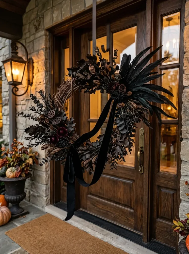 Gothic wreath with dried elements