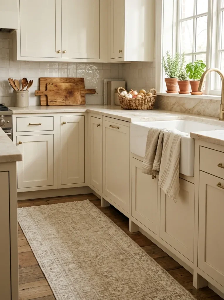 Introduce texture with textiles and natural materials