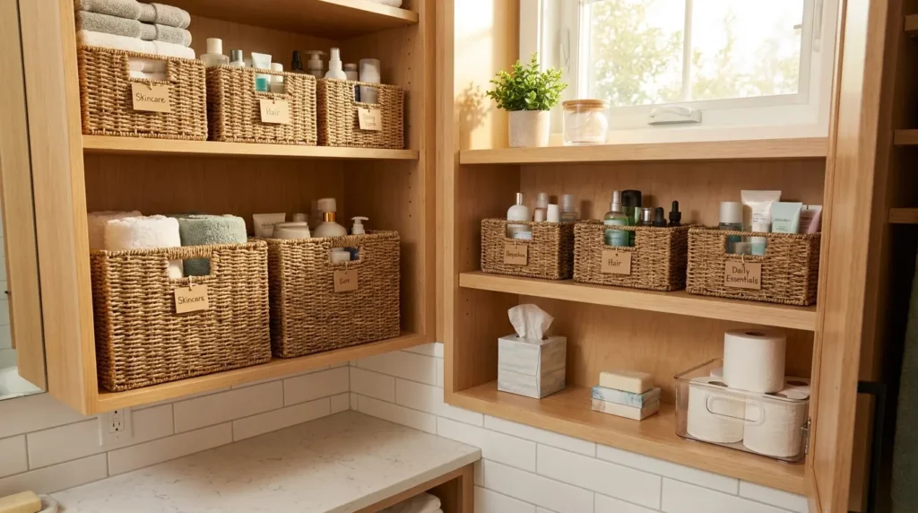 Keep the cabinet organized with a simple routine