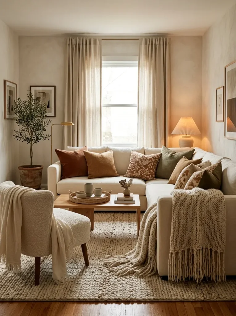 Layer your textiles generously
