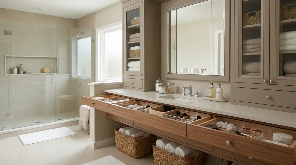 Maximize storage without making the room feel crowded