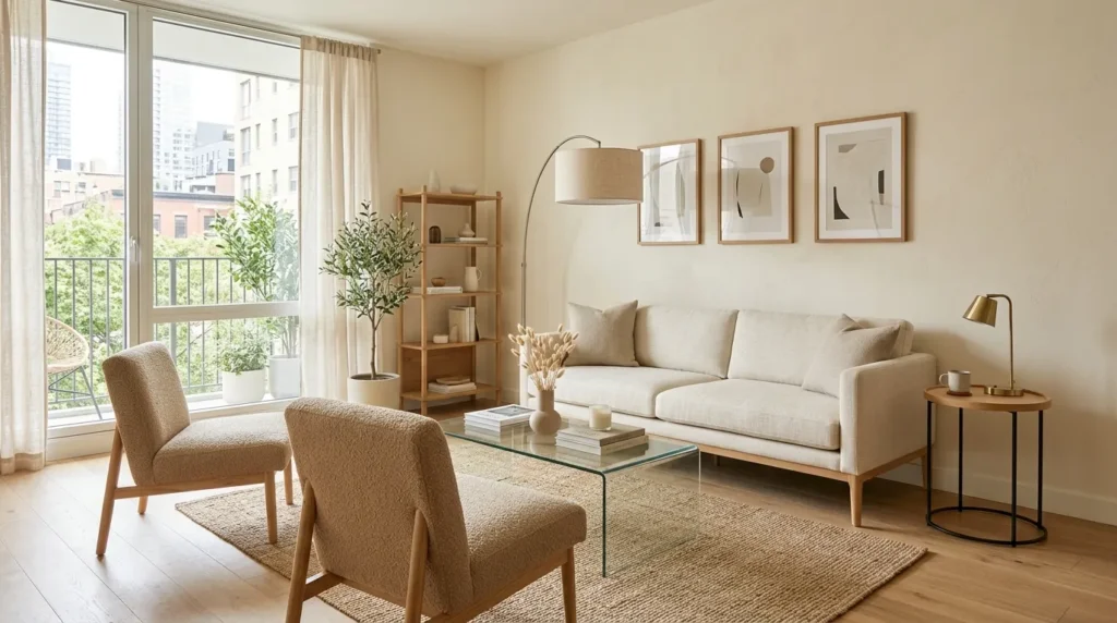 Pick furniture with a smaller physical and visual footprint
