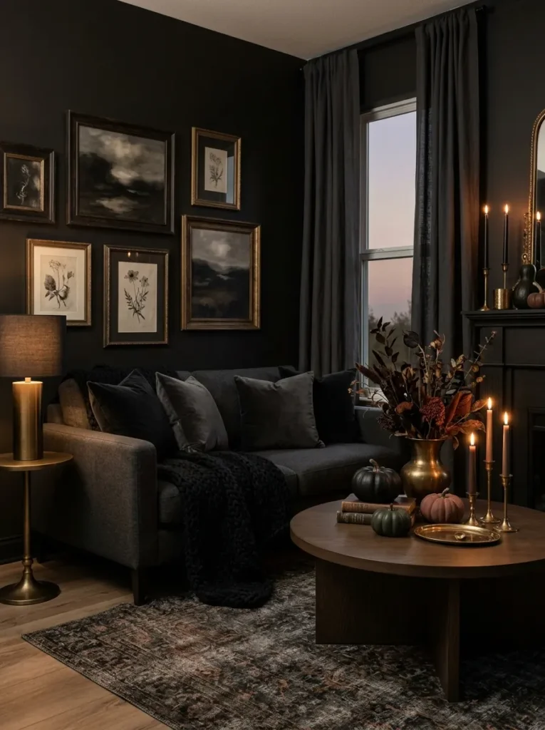 Start with a dark, layered color palette