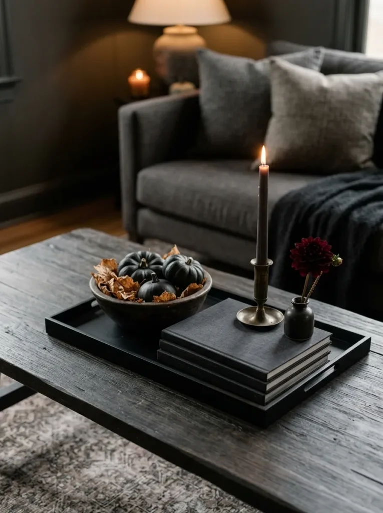 Style the coffee table as a focal point