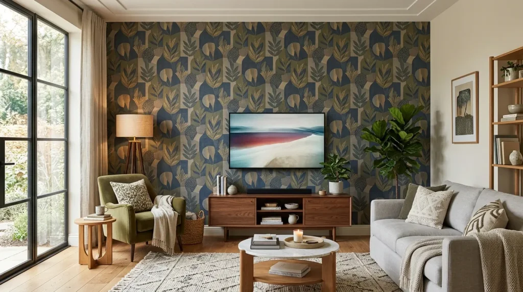 Try a bold wallpaper accent