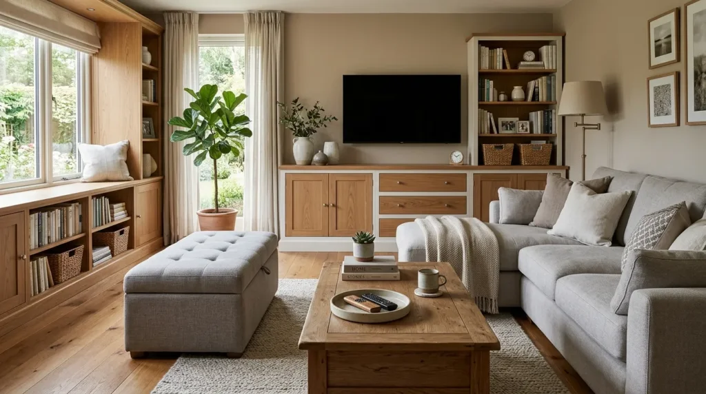 Use multi purpose storage furniture