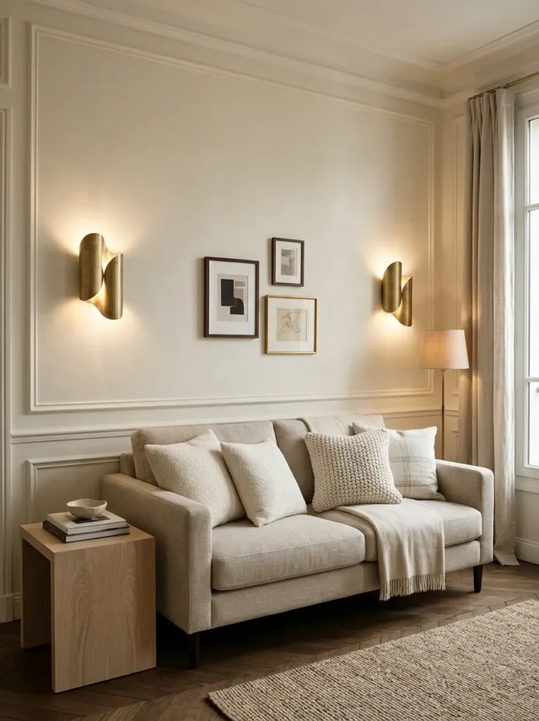 Use picture lights and accent strips