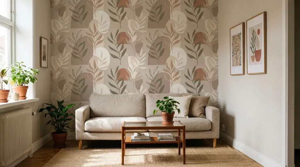 Use removable wallpaper for an accent wall