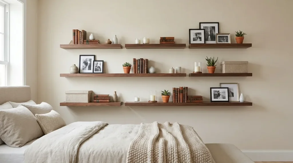 Use shelves to display your favorite things