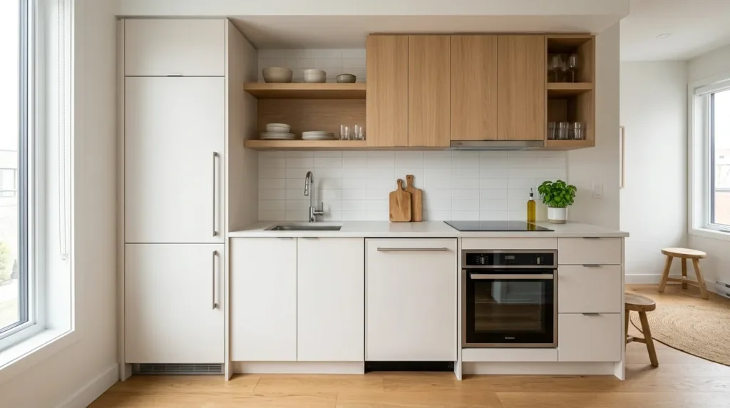 Use tall, narrow appliances
