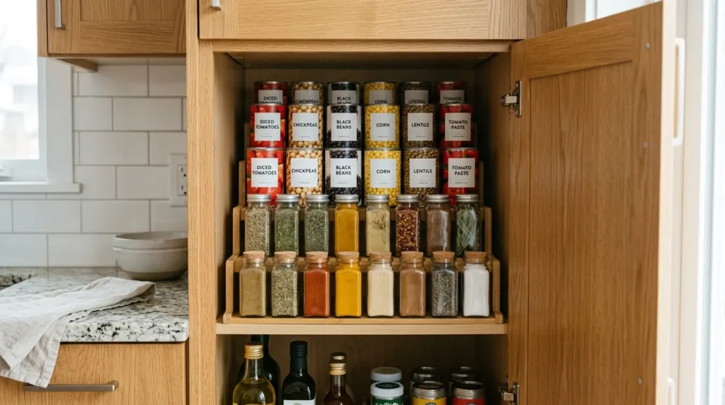 Use tiered shelf inserts