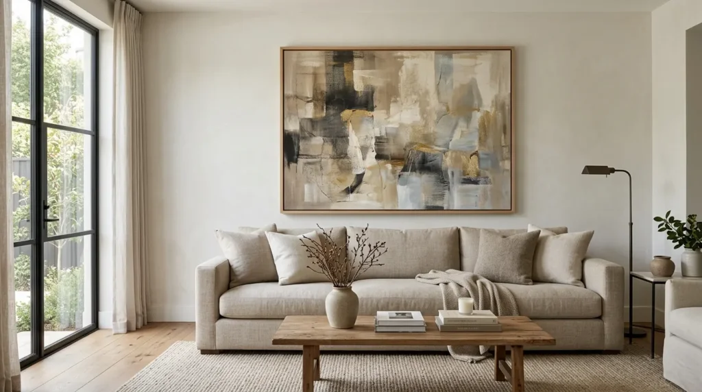Use a large scale piece instead of several small ones