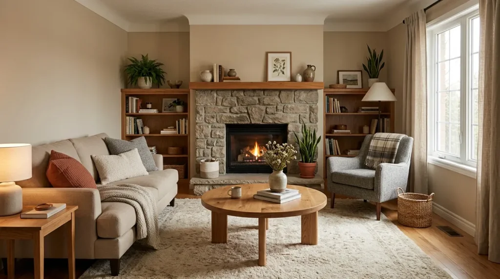 Use a round or oval coffee table