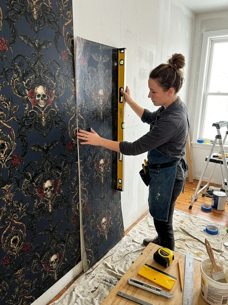 Wallpaper installation process