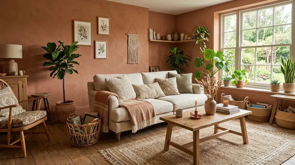 Warm terracotta for rooms that need extra warmth
